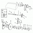 140     GM 181 I/L4  1982-1986 6229718 THRU 0B450800 Crankshaft, camshaft, water pump (120-2.5l  /  135...