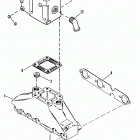 4.3LX  (GEN II) (4 BBL.)    GM 262 V-6 1992-1993 0D714370 THRU 0F001219 Exhaust manifold and exhaust elbow