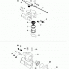 4.3L CARB ALPHA/BRAVO 0W650000 THRU 1A063239 Thermostat and housing