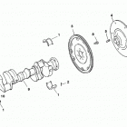350 MAG. BRAVO MPI(GEN+)    GM 350 V-8 1997 0K001501 AND UP Crankshaft and flywheel