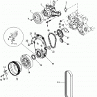 4.3L MPI  ALPHA/BRAVO 1A030370 THRU 1A063239 Front cover and circulating pump