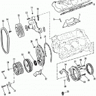 4.3LX  (GEN II) (4 BBL.)    GM 262 V-6 1992-1993 0D714370 THRU 0F001219 Intake manifold and front cover
