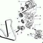 2.0L ES 130 70002130 THRU 70015639 Alternator and mounting hardware