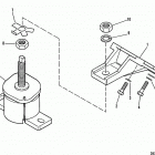 4.3LX  (GEN II) (4 BBL.)    GM 262 V-6 1992-1993 0D714370 THRU 0F001219 Крепление двигателя