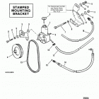 175  (2 BBL.)    GM 262 V-6  1987 0B527955 THRU 0B773242 Power steering components , stamped mounting brack...