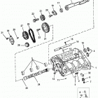4.3LX (GEN +) (2 BBL.)      GM 262 V-6 1996-1997 0F803000 THRU 0K999999 Cylinder block and camshaft