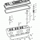5.7L EFI (2 BBL.-TBI)    GM 350 V-8 1996 0F752400 THRU 0K001505 Cylinder head and rocker cover