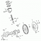 350 MAG. BRAVO MPI(GEN+)    GM 350 V-8 1996 0F602000 THRU 0K001500 Crankshaft, pistons and conn. rods