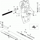 ALPHA ONE (GEN.II)    1998 AND UP 0L100040 & Up Transom plate and shift cable