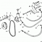 200  (2 BBL.)   GM 305 V-8  1987 0B525982 THRU 0B774444 Power steering components(stamped mounting bracket...