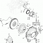 5.0L CARB ALPHA/BRAVO 0M600000 THRU 0W300009 Cylinder block and flywheel housing