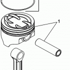 4.3L MPI ALPHA/BRAVO EC 1A637496 & Up Pistons and connecting rods