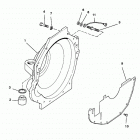 350 MAG. BRAVO MPI(GEN+)    GM 350 V-8 1996 0F602000 THRU 0K001500 Flywheel housing