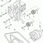 3.0L TDI 225 V6 CEZ000201 & Up Alternator, connecting and mounting