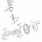 454 MAG. BRAVO GM 454 V-8 1988-1992 0B721206 THRU 0D805068 Коленчатый вал, поршни и шатуны