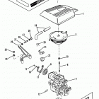 4.3LX  (GEN II) (4 BBL.)    GM 262 V-6 1992-1993 0D714370 THRU 0F001219 Carburetor and throttle linkage(2 barrel)