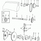 140     GM 181 I/L4  1982-1986 6229718 THRU 0B450800 Crankshaft, camshaft, water pump (140-3.0l  /  181...
