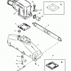 5.7L EFI (2 BBL.-TBI)    GM 350 V-8 1996 0F752400 THRU 0K001505 Exh. manifold and stainless steel exhaust elbow (b...
