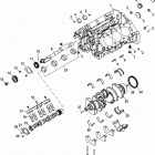 4.5L MPI 250 Alpha/Bravo 2A441953 & Up Cylinder block, camshaft, crankshaft, and balances...