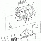 4.3LX  (GEN II) (4 BBL.)    GM 262 V-6 1992-1993 0D714370 THRU 0F001219 Cylinder block and camshaft