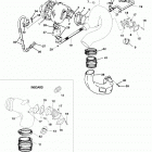 CMD 2.8 EI 165 88005001 THRU 88005167 Turbocharger and exhaust elbow