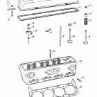 502 MAG. BRAVO GM 502 V-8 1990-1992 0C878221 THRU 0D824588 Cylinder head and rocker cover