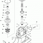 BRAVO X THREE 0M100001 THRU 0W249999 Drive shaft housing and drive gears(x-drive)