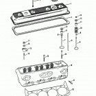 5.7L BRAVO EFI (TBI)   GM 350 V-8 1995 0F225560 THRU 0F752399 Cylinder head and rocker cover