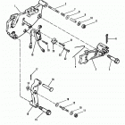 165    (2 BBL.)  MERCURY 224 I/L4 1987 0B434941 THRU 0B774251 Shift bracket (new design)