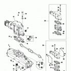 5.0L CARB ALPHA/BRAVO 0M600000 THRU 0W300009 Exhaust manifold and elbow