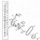 5.7L EFI (2 BBL.-TBI)    GM 350 V-8 1996 0F752400 THRU 0K001505 Sea water pump assembly (bravo engines)