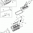 4.5L MPI 250 Alpha/Bravo 2A441953 & Up Cylinder head and rocker cover