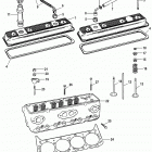 5.7L EFI  GM 350 V-8  1999-2001 0L325977 THRU 0M299999 Cylinder head and rocker cover