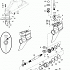 BRAVO XR THREE 0W240000 & Up Gear housing(bravo i xr  /  sportmaster)(0m955634 ...