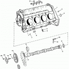 5.7L EFI (2 BBL.-TBI)    GM 350 V-8 1996 0F752400 THRU 0K001505 Cylinder block and camshaft (5.7lx alpha  /  bravo...