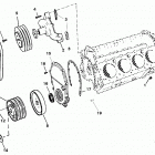 7.4LX BRAVO (MPI)(GEN. VI)  GM 454 V-8 1996-1997 0F802000 THRU 0K999999 Water pump and front cover