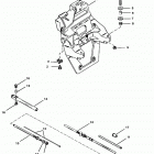 BRAVO TWO 0F730000 THRU 0M100000 Transom plate and shift cable