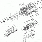 4.5L MPI 200 Alpha/Bravo 2A441953 & Up Cylinder block, camshaft, crankshaft, and balances...