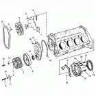 350 MAG. BRAVO MPI(GEN+)    GM 350 V-8 1996 0F602000 THRU 0K001500 Water pump and front cover