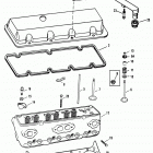 454 MAG. BRAVO (GEN. V) GM 454 V-8 1995-1996 0F305000 THRU 0F801699 Cylinder head and rocker cover