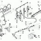 2.0L ES 130 70002130 THRU 70015639 Fuel injection, pump, rails, lines and injector