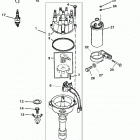 350 MAG. ALPHA (4 BBL.)    GM 350 V-8 1997 0K001527 THRU 0K999999 Distributor and ignition components