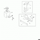 262 MAG (TBI)(GEN+) 0F803800 THRU 0K999999 Oil reservoir bottle and bracket