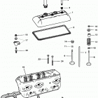 4.3LX  (GEN II) (4 BBL.)    GM 262 V-6 1996 0F601127 THRU 0F802999 Cylinder head and rocker cover