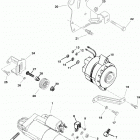 5.7LX EFI  (4 BBL.-TBI)  GM 350 V-8  1997 0K001506 THRU 0K999999 Starter motor and alternator