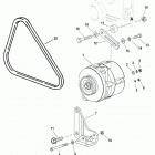 CMD 2.8 EI 165 88005001 THRU 88005167 Alternator and mounting hardware