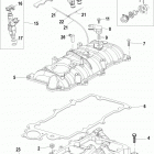 350 MAG MPI ALPHA/BRAVO 0M600000 THRU 0W059999 Intake manifold and fuel rail