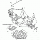 Z17VBE99AR/AL RZR 1000 60 INCH PS Chassis, main frame and skid plate