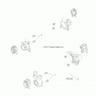 Z16VHA57A2/EAK/AS RZR 570 Brakes, caliper mounting