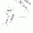 Z16VCE87AB/AR/AE/AS RZR 4 900 Suspension, front shock mounting